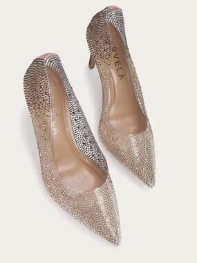 Carvela Lovebird vinyl heel - Blush 38.5 - US 8